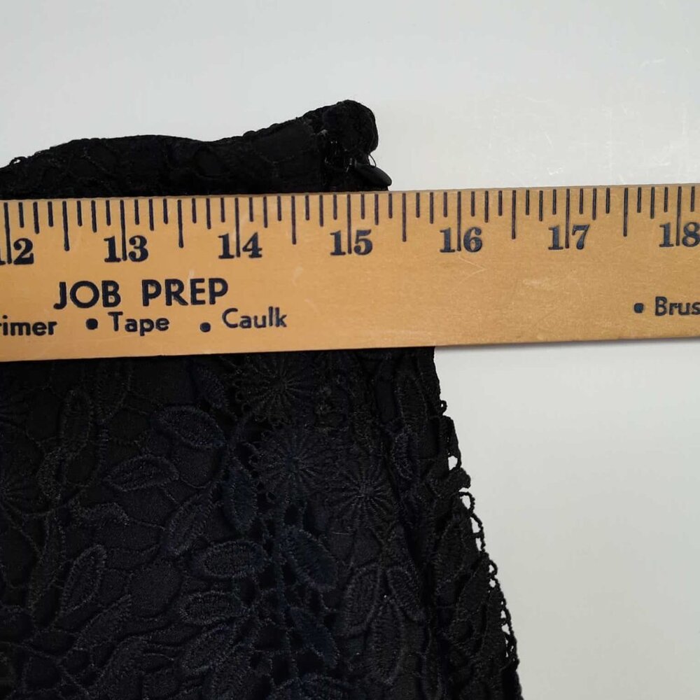 Garnet Hill BLACK Lace-Overlay, A-Line skirt, Size 10 - Picture 11 of 14